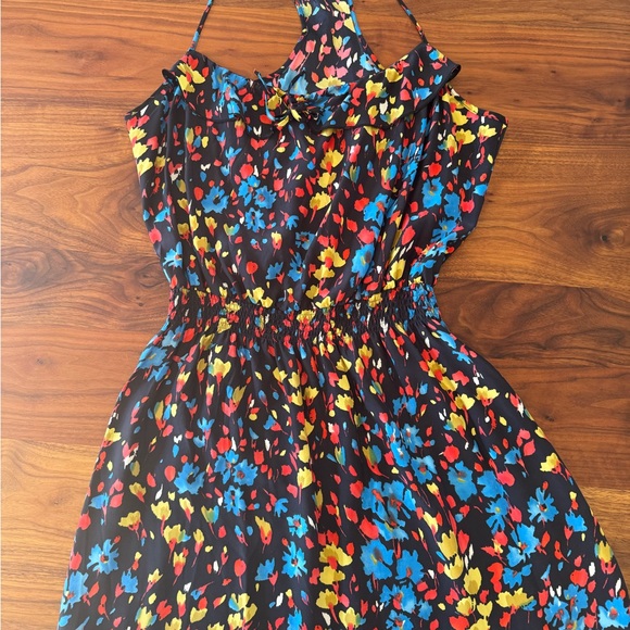 Parker 100% Silk Floral Mini-Dress - Picture 2 of 4